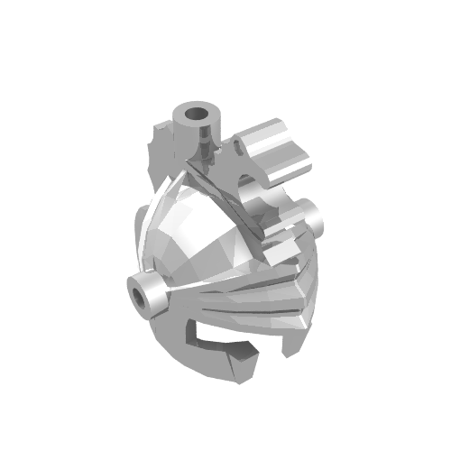 Lego Helmet Castle - Dragon Crown Top with Clip / Chrome Silver