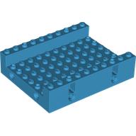 Lego Brick Special 8 x 10 x 2 with 6 x 10 Recessed, Pin Holes / Dark Azure