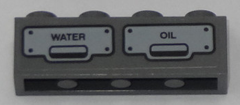 Lego Brick 1 x 4 with 'WATER' and 'OIL' Pattern (Sticker) - Set 60197