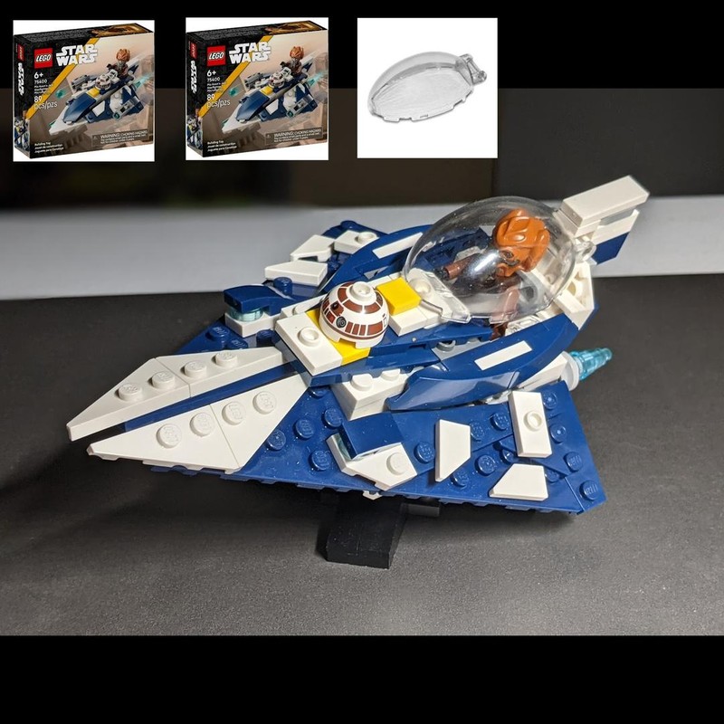 Lego 75400 Plo Koon Starfighter x2 Microfighter + Windscreen Mod