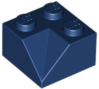 Lego Slope 45 2 x 2 Double Concave / Dark Blue