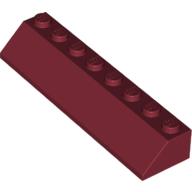 Lego Brick Sloped 45° 2 x 8 / Dark Red