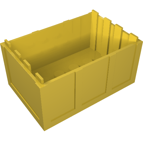 Lego Trunk / Chest Bottom 4 x 6 x 2 1/3 / Yellow