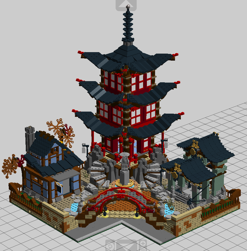 Lego Temple of Airjitzu Inner Corner Modular