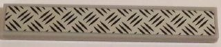 Lego Tile 1 x 6 with Silver Tread Plate Pattern (Sticker) - Sets 60081 / 60097 / Light Bluish Gray