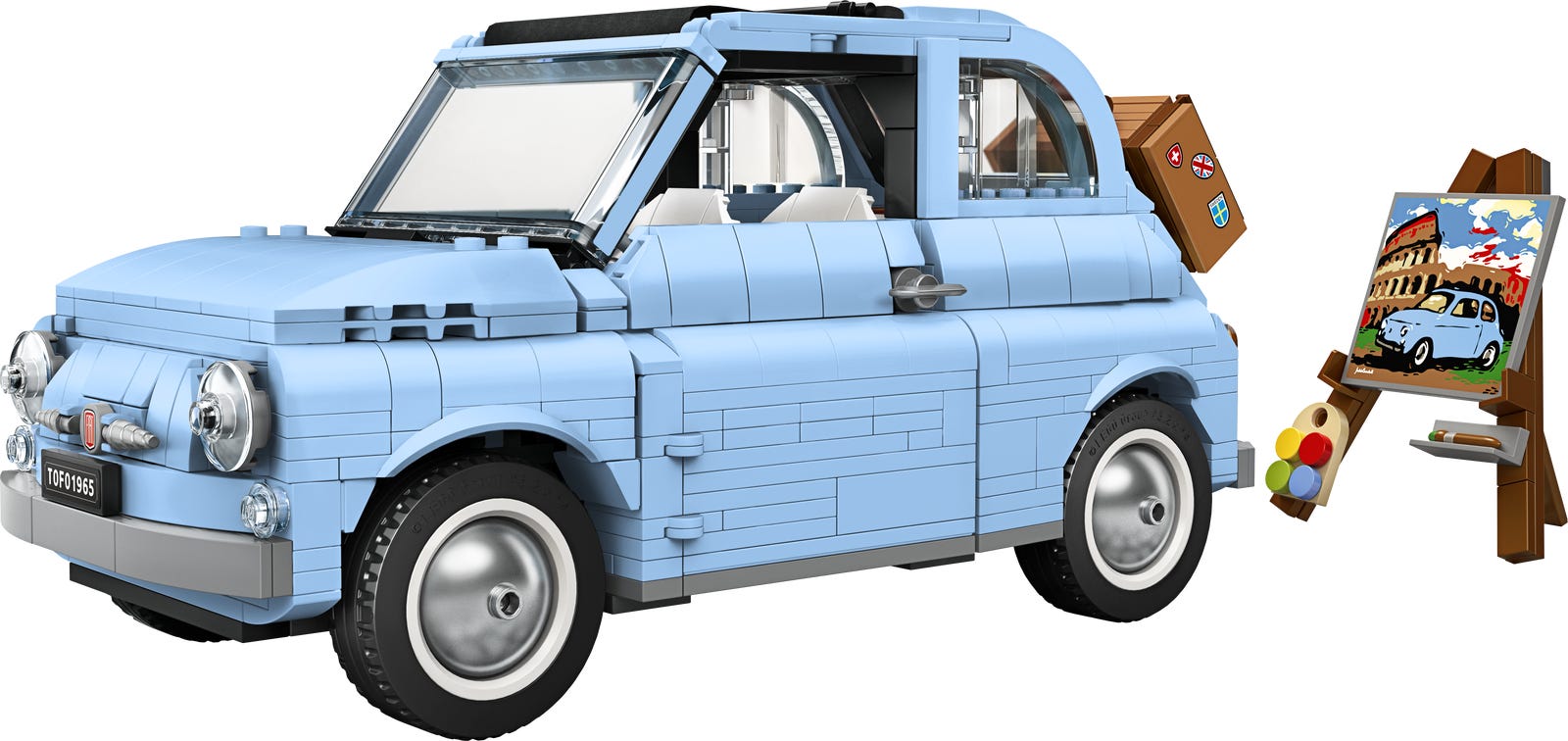 Lego Fiat 500 - Bright Light Blue Version