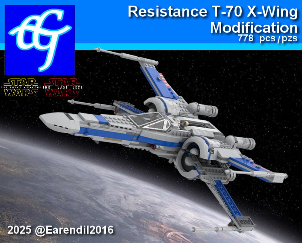 Lego Resistance T-70 Starfighter Mod
