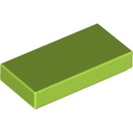 Lego Tile 1 x 2 with Groove / Lime