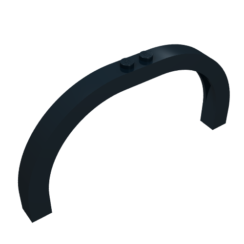 Lego Brick Arch 1 x 12 x 5 Curved Top / Black