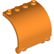 Lego Panel 3 x 4 x 3 Curved / Orange