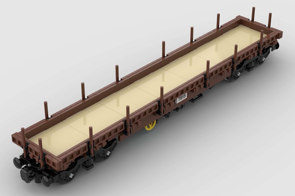 Lego Flatcar Wagon Double Bogie (Version 1)