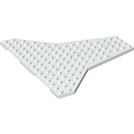 Lego Wedge, Plate 16 x 14 Shuttle / White