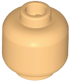 Lego Minifigure, Head (Plain) / Warm Tan