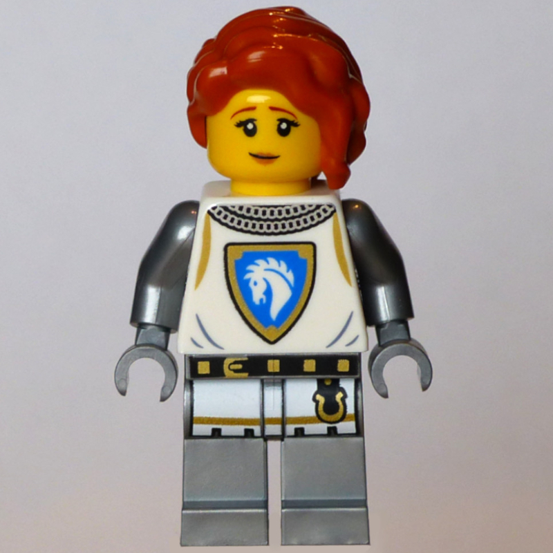 Lego Horse Knight, Dark Orange Hair