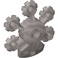 Lego Large Figure Shield 5 x 5 with Gear Tips / Pearl Light Gray