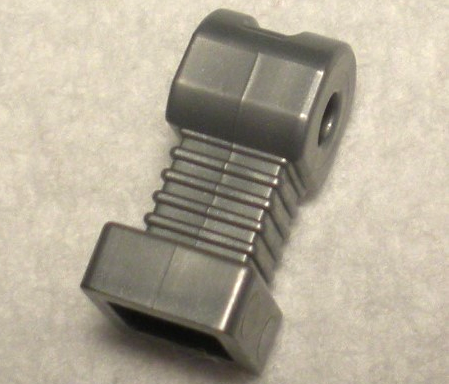 Lego Leg Prosthetic / Cybernetic, Right / Flat Silver