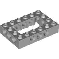 Lego Technic Brick 4 x 6 with 2 x 4 Opening / Light Bluish Gray
