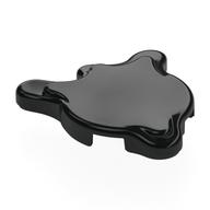 Lego Tile Special, Splat with Rounded Sides / Black