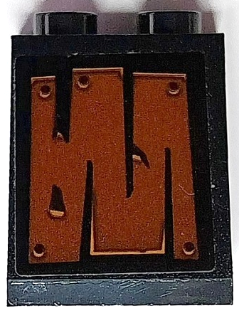 Lego Slope 65 2 x 2 x 2 with Bottom Tube with Reddish Brown Wooden Boards Pattern 1 (Sticker) - Set 70425