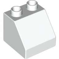 Lego Duplo Brick 2 x 2 Slope 45° / White