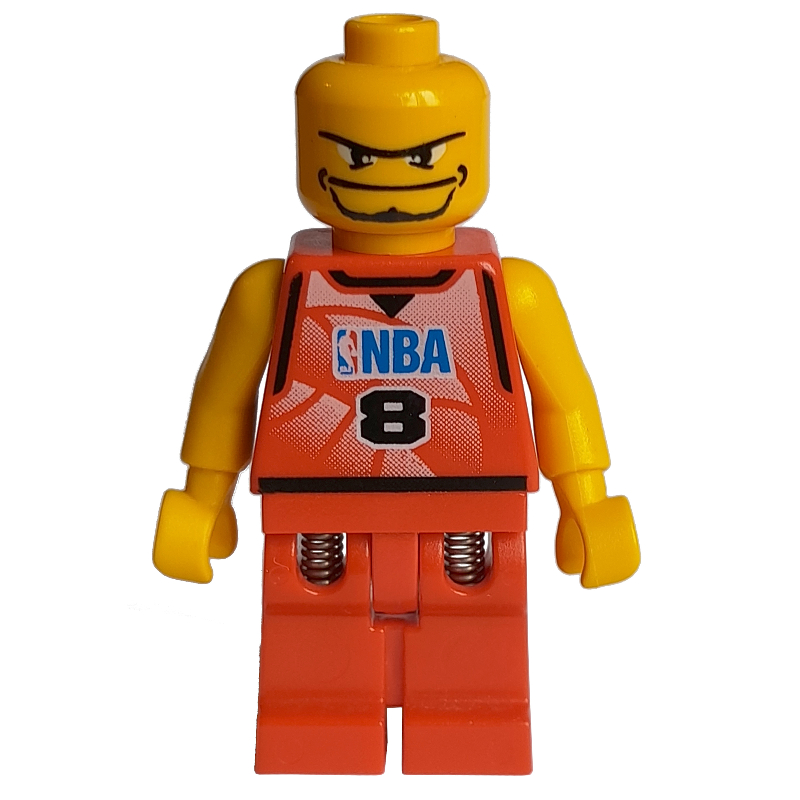 Lego Basketball Player, Red  Torso, Red Legs #8