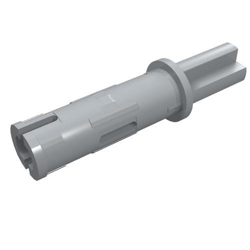 Lego Technic Axle Pin 3L with Friction Ridges Lengthwise and 1L Axle / Light Bluish Gray