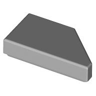 Lego Tile 1 x 2 with Stud Notch Left / Light Bluish Gray