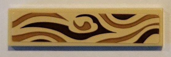 Lego Tile 1 x 4 with Wood Grain Pattern (Sticker) - Set 41150