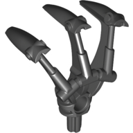 Lego Large Figure Weapon, Claw, Triple, with Axle / Black