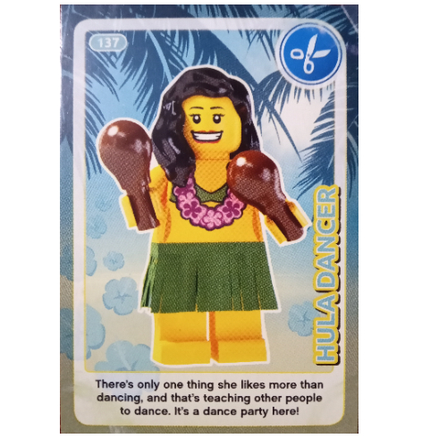 Lego Trading Card, Create The World - Hula Dancer
