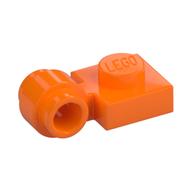 Lego Plate Special 1 x 1 with Clip Light, Bar Hole [Thick Ring] / Orange