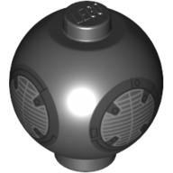 Lego Brick Round 2 x 2 Sphere with Stud with BB-9E Droid Body Print