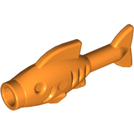 Lego Animal, Fish [Hollow Stud Mouth] / Orange