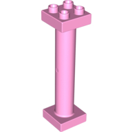 Lego Duplo Support Column 2 x 2 x 6 Round with Open Latticed Back / Bright Pink