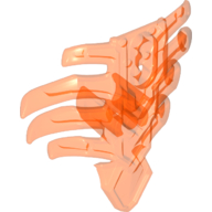 Lego Large Figure Torso Cover, Armour, Ribbed / Trans-Neon Orange