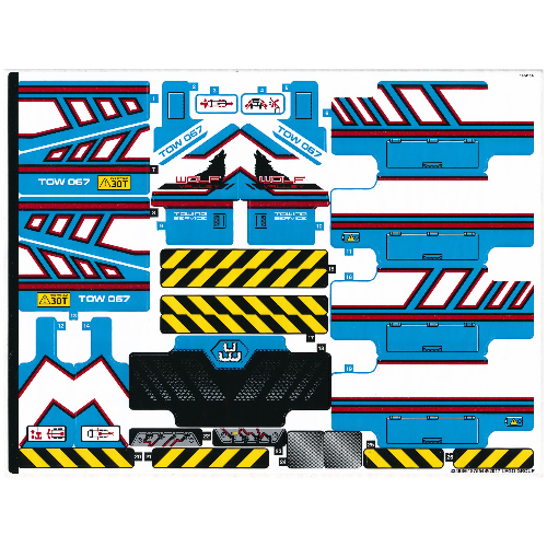 Lego Sticker Sheet for Set 42070-1 / [No Color/Any Color]