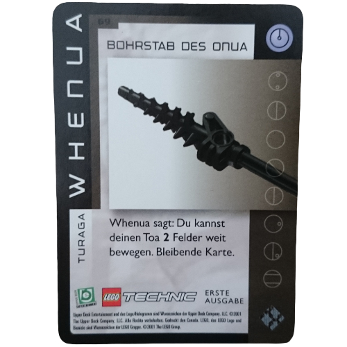Lego Trading Card, Bionicle Game: QftM - 69 Turaga - Whenua - Drill of Onua / [No Color/Any Color]