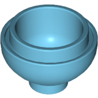 Lego Brick Round 2 x 2 Dome Bottom [Open Stud] / Medium Azure