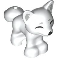 Lego Animal, Fox with Closed Eyes Print / White