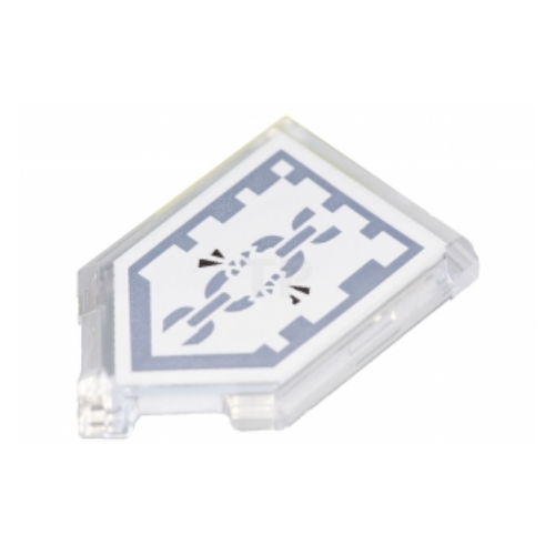 Lego Tile Special 2 x 3 Pentagonal with Nexo Power Shield Print - Daring Deliverance