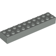 Lego Brick 2 x 10 / Light Gray