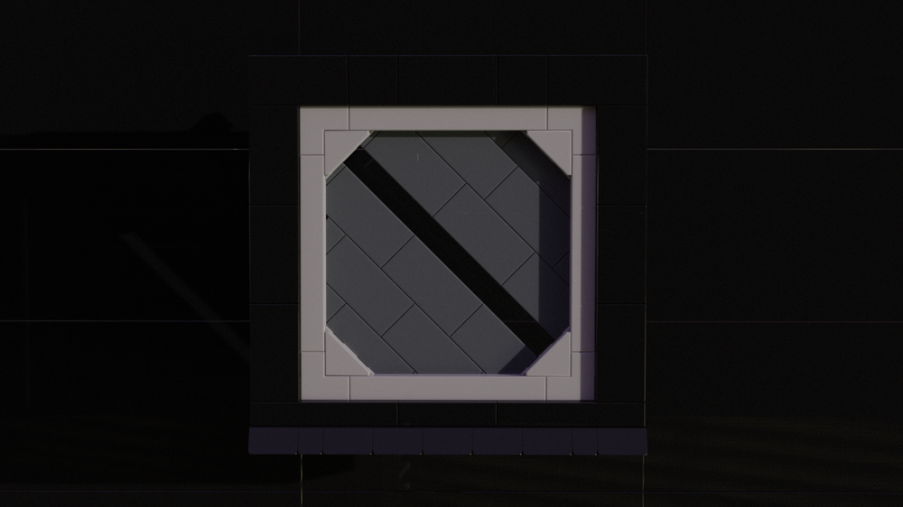 Lego Blast door display model