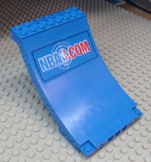Lego Sports Arena Section / Skateboard Ramp with NBA.COM Pattern (Sticker) - Set 3433 / Blue