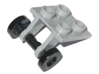 Lego Plate, Modified 2 x 2 Thin with Plane Single Wheel Holder and Black Wheel Skateboard / Trolley (2415 / 2496)