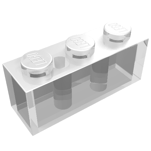 Lego Brick 1 x 3 / Trans-Clear