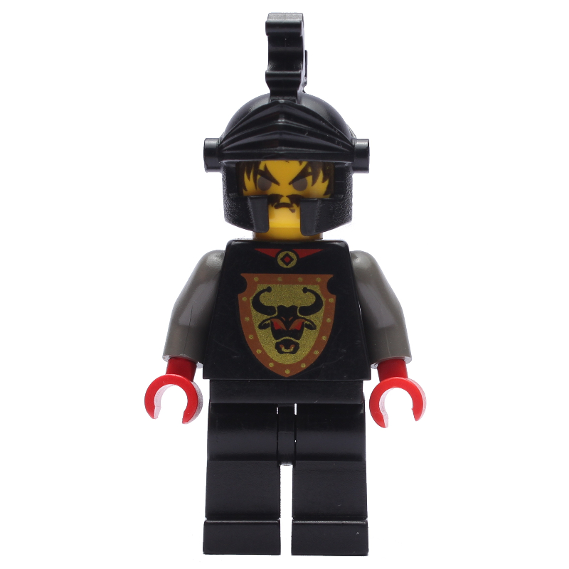 Lego Knight (Knights Kingdom I) - Cedric the Bull, Black Helmet