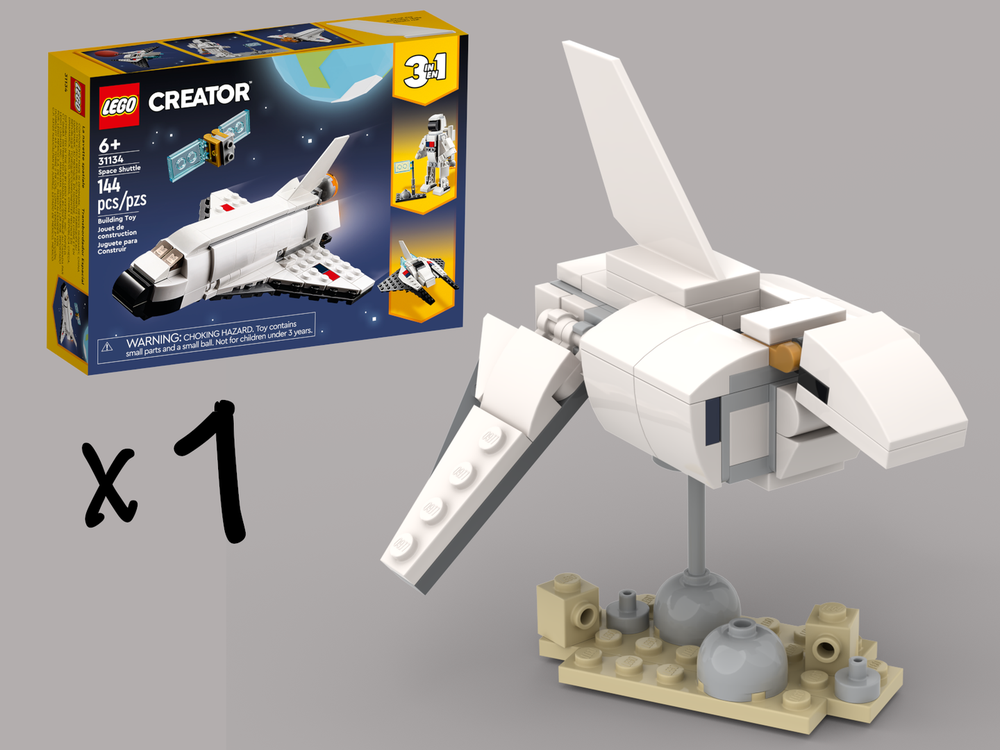 Lego Sentinel Shuttle Microfighter (flying over Tatooine)