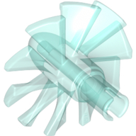Lego Jet Engine Fan with 10 Blades and Technic Pin / Trans-Light Blue