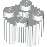 Lego Brick Round 2 x 2 [Grill] / White