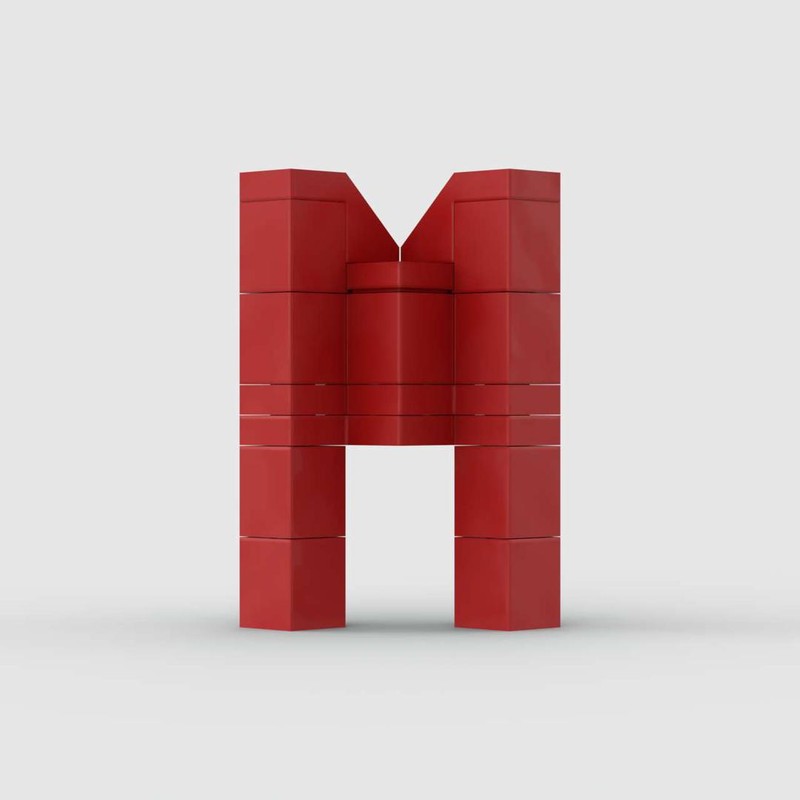 Lego 3D Letter M 3x3x5